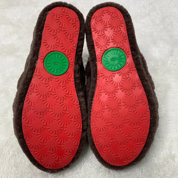 UGG 1095 Women's Brown Fluff Yeah Slide Sheepskin Slipper Shoes Size 9 - Picture 7 of 8